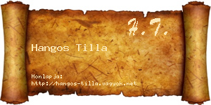 Hangos Tilla névjegykártya